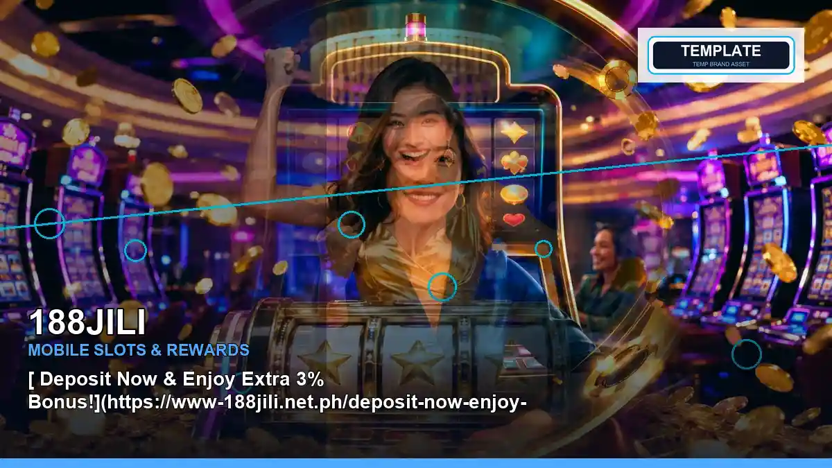 188JILI mobile casino first deposit rewards featuring an adult Filipina casino host with a right close-up composition